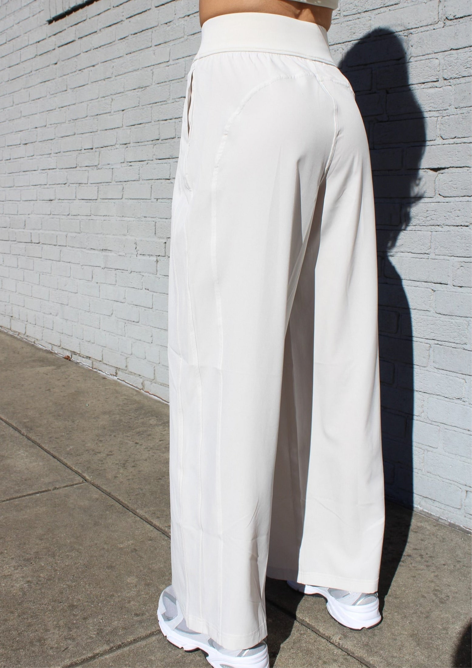 Wide Leg Pants - Egg Shell