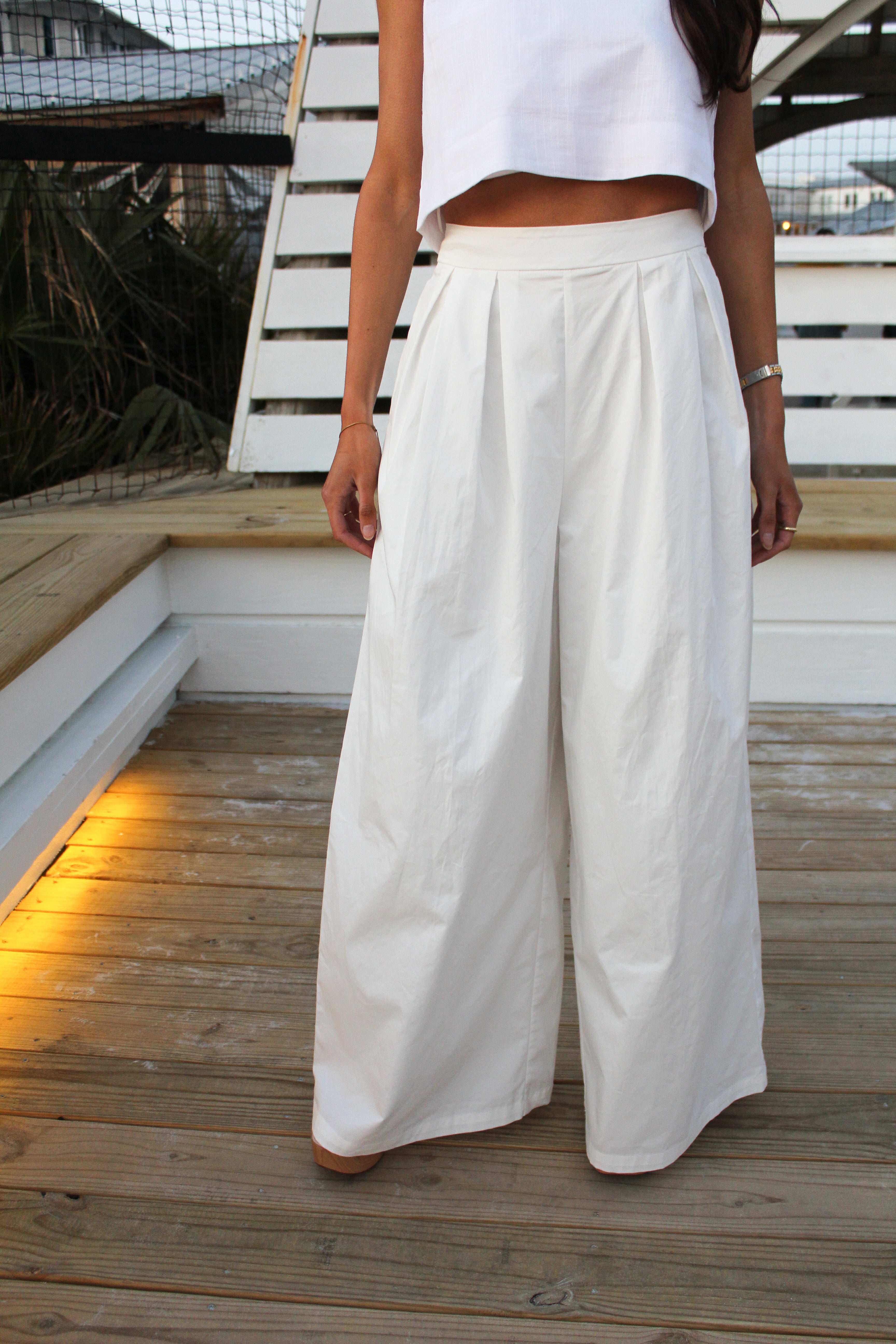 High Waisted Woven Pants