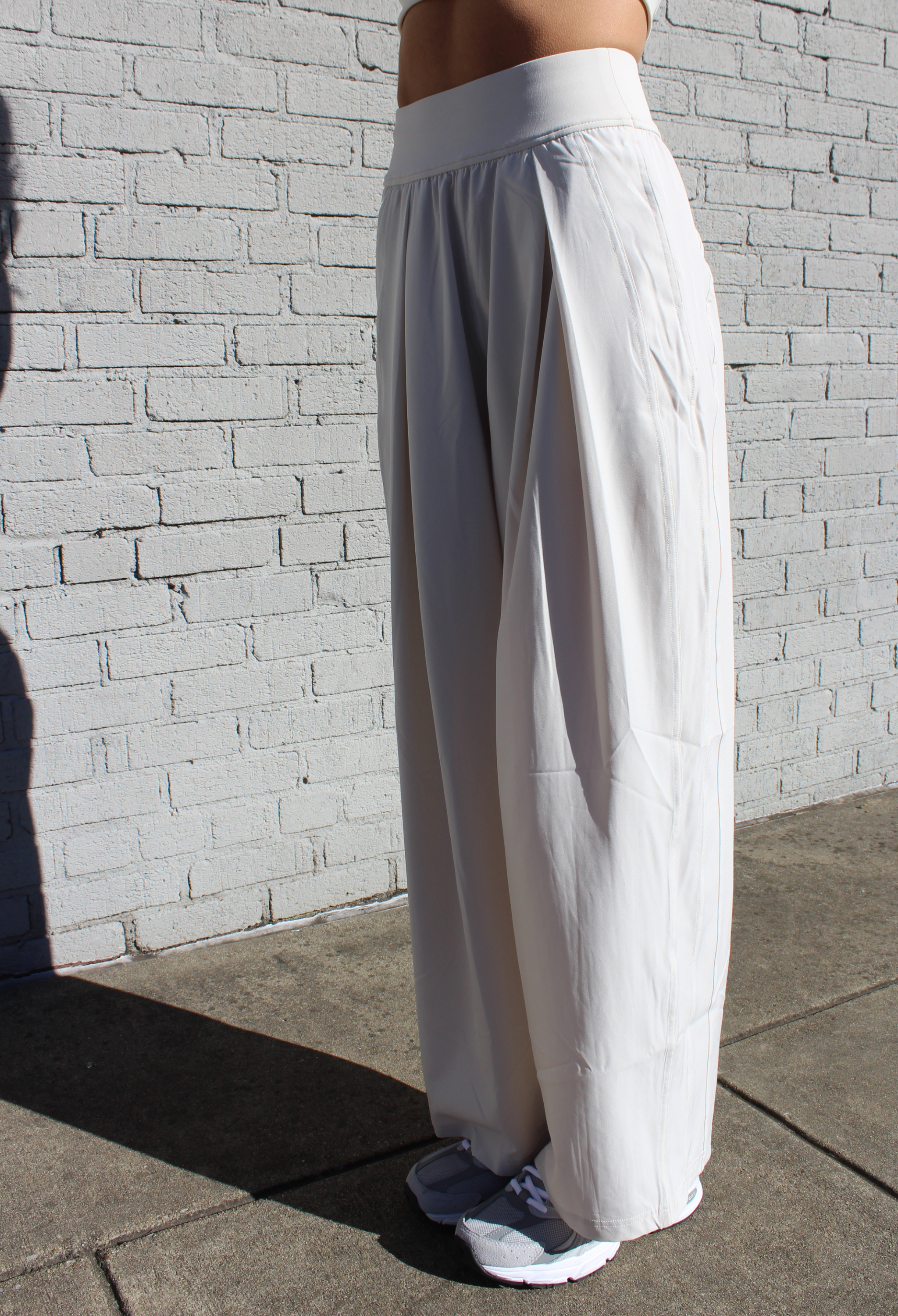 Wide Leg Pants - Egg Shell