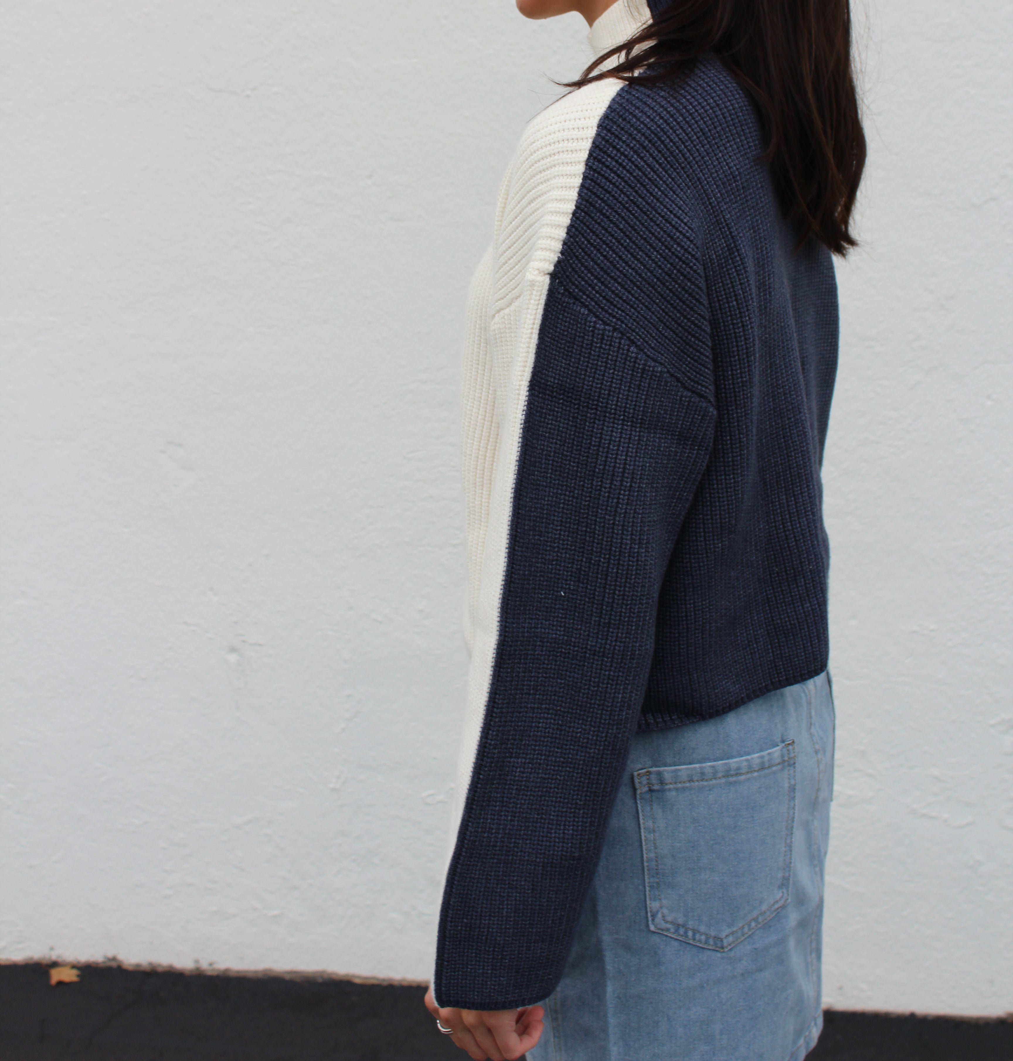 Two-Toned Turtleneck sweater